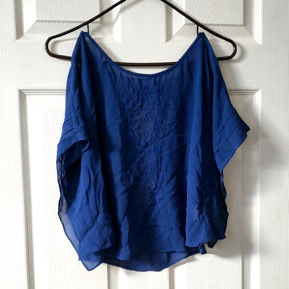 Anthropologie Lil silk handkerchief blouse